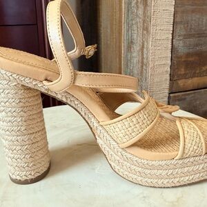 NWOT Coach Talina Espadrille Woven Heels